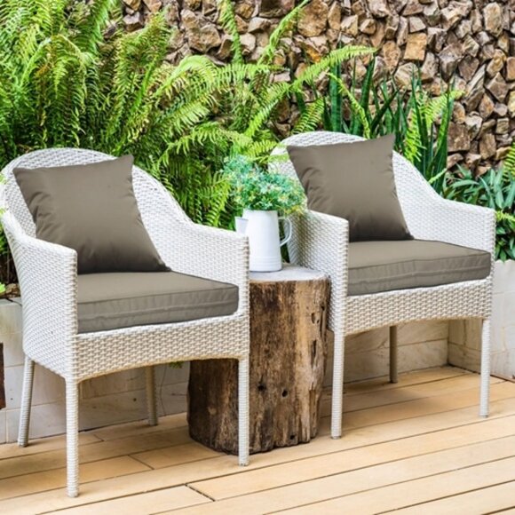 Outdoor Seat Cushion Set Waterproof Patio Furniture Cushion and Back Pillow - Picture 3 of 11